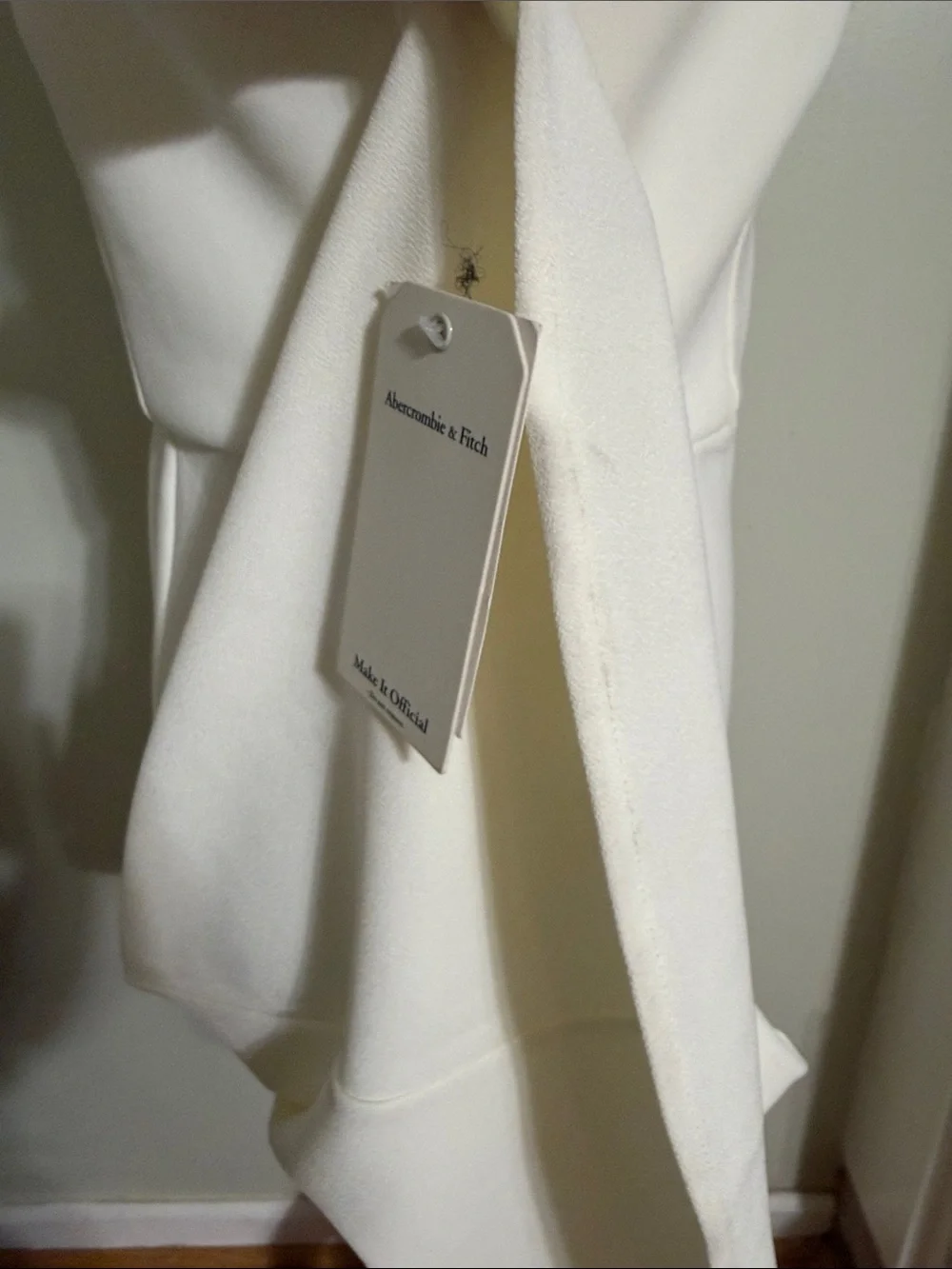 Abercrombie & Fitch Cream Square Neck Maxi Dress